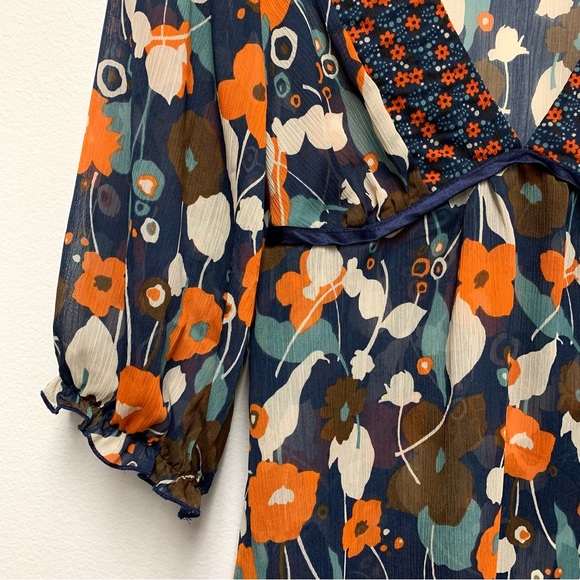 Vintage Forever 21 Y2K Babydoll Sheer Crinkle Tunic Mini‎ Dress Size Small Boho - Picture 3 of 13